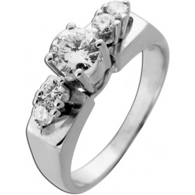 Diamantring Weißgold 585 14K Brillanten 0.77ct