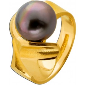 Lapponia Perlenring Gold 585 14K Tahiti Perle 10mm