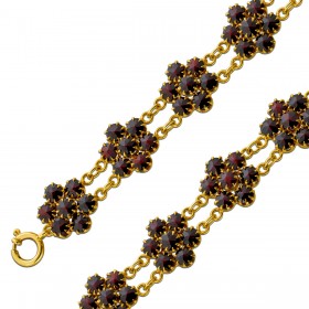 Granat Armband Gold 333 8K weinrote Granat Edelsteine 5ct 