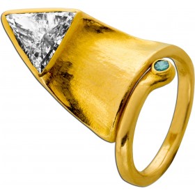 Diamantring Gold 750 18K 22K Diamant 2.6ct Triangel Zobel