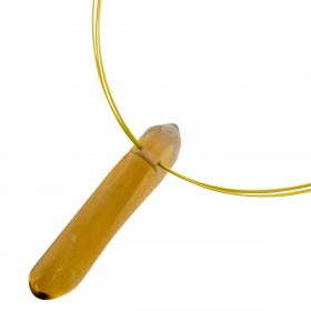 Citrin Halsreif vergoldet gelber Citrin Edelstein 35ct