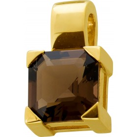 Rauchquarz Anhänger Gold 333 8K cognac brauner Rauchquarz 2.5ct