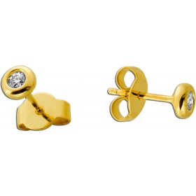 Brillant Ohrringe Gold 585 14K Solitär Brillanten 0.10ct