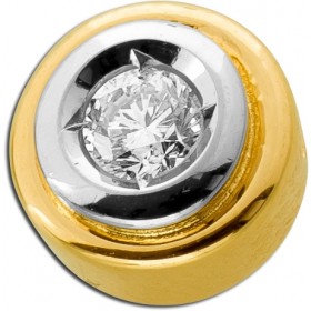 Solitär Anhänger Gold 585 14K Brillant 0.10ct