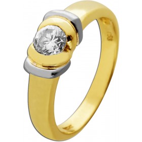 Solitärring Gold 585 14 Karat Brillant 0.53ct Verlobungsring