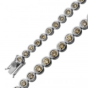 Tennisarmband Platin 950 champagnerfarbene Brillanten 2.5ct
