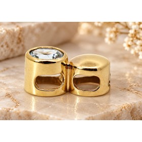 Aquamarin Anhänger Gold 585 14K ozeanblauer Aquamarin 0.45ct
