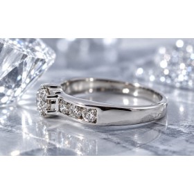 Brillantring Platin 950 Champagner Brillanten 0.82ct