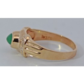 Smaragdring Gold 375 9K grüner Smaragd Edelstein 1ct