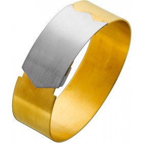 Gold Armreif Gold 750 18K Platin 950 mattiert 