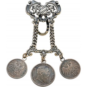 Jäger Trachten Schmuck Silber 900 Friedrich Grosherzog Antikschmuck
