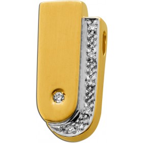 Diamant Anhänger Gold 585 Weissgold 14K Diamanten 0.07ct