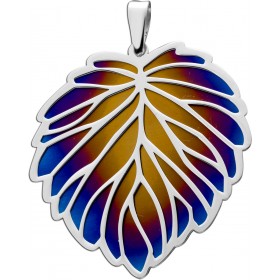 Anhänger Titan Sterling Silber 925 Blattmuster