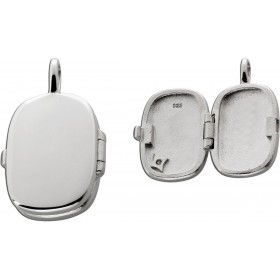 Medaillon Silber 925 weißer Zirkonia Stein Brillantlook  