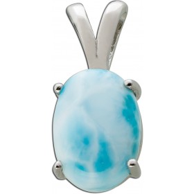 Larimar Anhänger Silber 925 hellblauer Edelstein 6.3ct