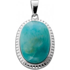 Larimar Anhänger Silber 925 hellblauer Edelstein 14.7ct