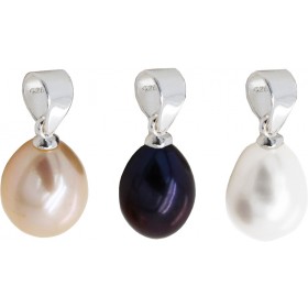 Perlen Anhänger Set Silber 925 Set weiß rosé lilagraue Süßwasserperlen