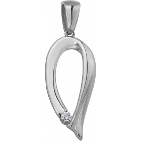 Anhänger Silber 925 weißer Zirkonia Brillantlook poliert