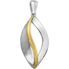 Anhänger Silber 925 rhodoniert Gelbgold vergoldet poliert mattiert