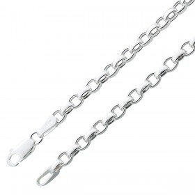Erbskette 3,6mm Armband Silber 925 rhodiniert UNO A ERRE 