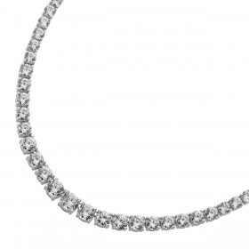 Riviere Collier Sterling Silber 925 weiße Zirkonia 