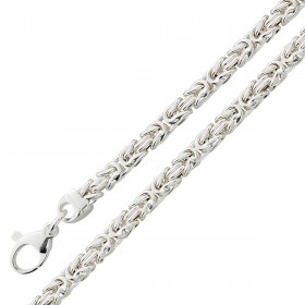 Königskette 3,7mm Sterling Silber 925 halbmassiv