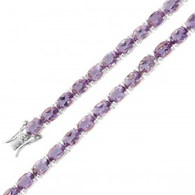 Amethyst Armband Silber 925 violett lila Edelsteine