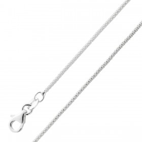 Popkorn Halskette 1,1mm Armband Silber 925 rhodiniert
