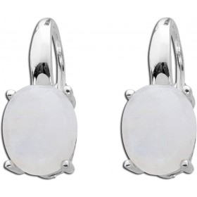 Mondstein Ohrhänger Silber 925 blau weißer Edelstein Toyo Yamamoto