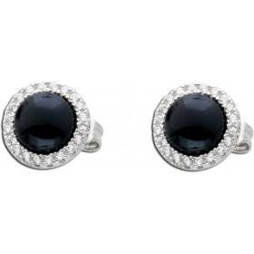 Onyx Ohrstecker Silber 925 schwarze Edelsteine weiße Zirkonia