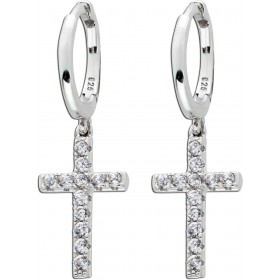Ohrringe Silber 925 bewegliche Kreuze weißen Zirkonia