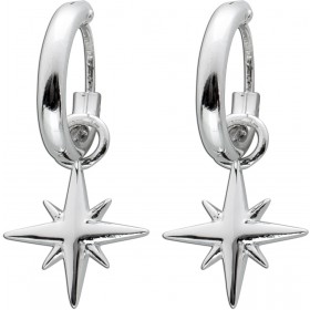 Creolen Silber 925 beweglicher Stern