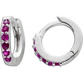 Kinder Ohrringe Silber 925 rote synthetischen Rubine 