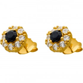 Topas Ohrstecker vergoldet Saphire Natur Edelsteine