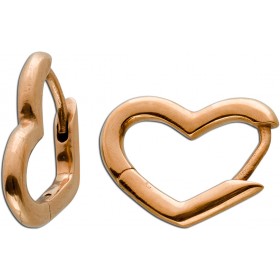 Asymmetrische Herzcreolen Edelstahl Rosegold vergoldet Vivien Lee 