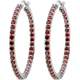 Creolen 35mm Sterling Silber 925 Zirkonia Steine