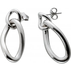 Ohrstecker Kettenoptik Silber 925 Halbmassiv rhodiniert