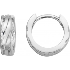 Klapp Scharniercreolen Silber 925 poliert rhodiniert