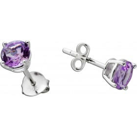 Amethyst Ohrstecker Silber 925 lila Natur Edelsteine
