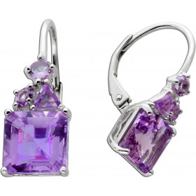 Amethyst Ohrringe Silber 925 lila Natur Edelsteine 