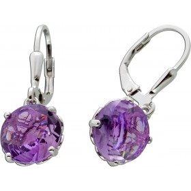 Amethyst Ohrhänger Silber 925 brasilianische Natur Edelsteine