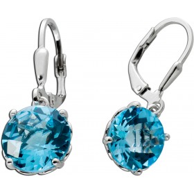 Blautopas Ohrhänger Silber 925 hellblaue Natur Edelsteine