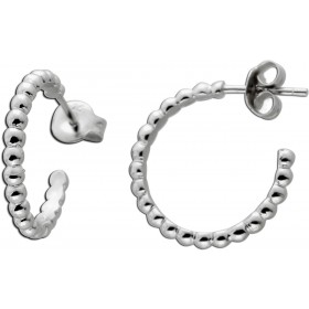 Creolen Kugeldesign Silber 925 poliert rhodiniert