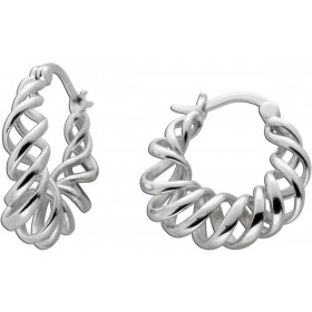 Creolen Silber 925 poliert rhodiniert Spiraloptik
