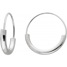 Flexible Ohrringe Silber 925 rhodiniert poliert