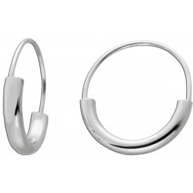  Creolen Silber925 21mm rhodiniert poliert flexibel