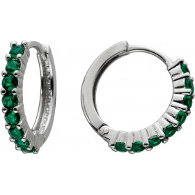 Creolen Silber 925 grüne Zirkonia