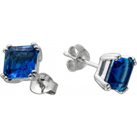 Ohrstecker Silber 925 dunkelblaue Zirkonia