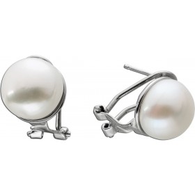 Perlen Ohrstecker Silber 925 feine Süßwasser Perlen 12mm rhodiniert