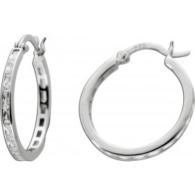 Creolen Silber 925 klare Zirkonia Diamantlook